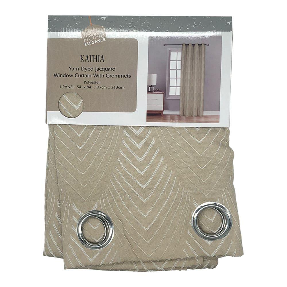 Cortina Kathia Home Elegance Con Aros 54" x 84" - Beige
