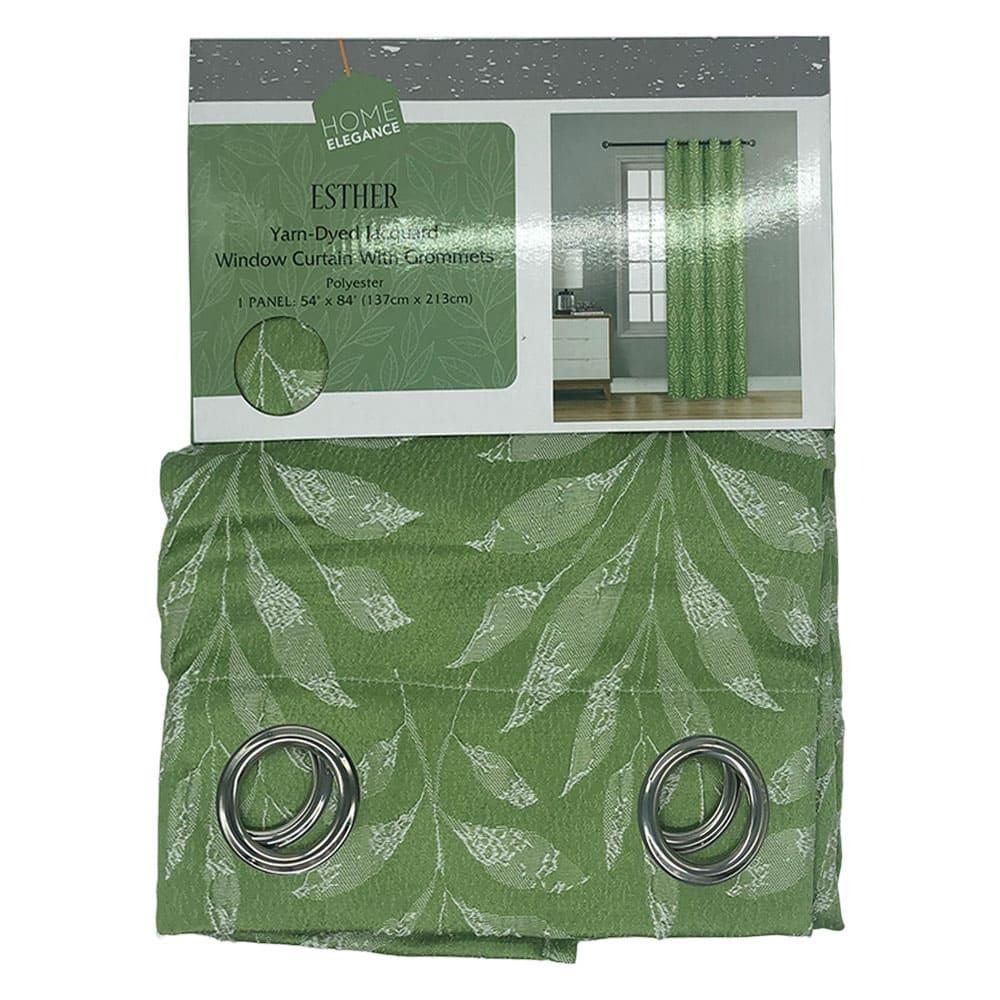 Cortina Esther Home Elegance Con Aros 54" x 84" - Lima Claro