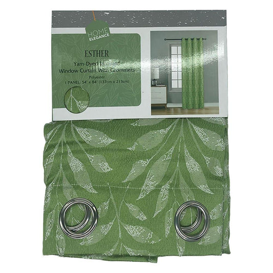 Cortina Esther Home Elegance Con Aros 54" x 84" - Lima Claro