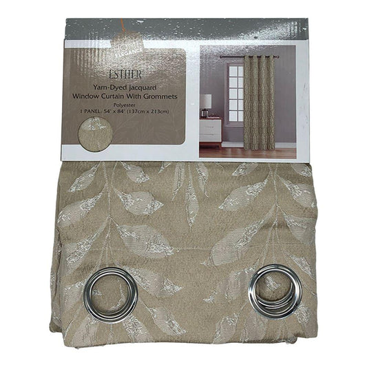 Cortina Esther Home Elegance Con Aros 54" x 84" - Beige