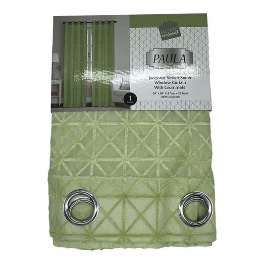 Cortina Paula Home Elegance Con Aros 54" x 84" - Lima Claro