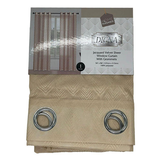 Cortina Digna Home Elegance Con Aros 54" x 84" - Beige