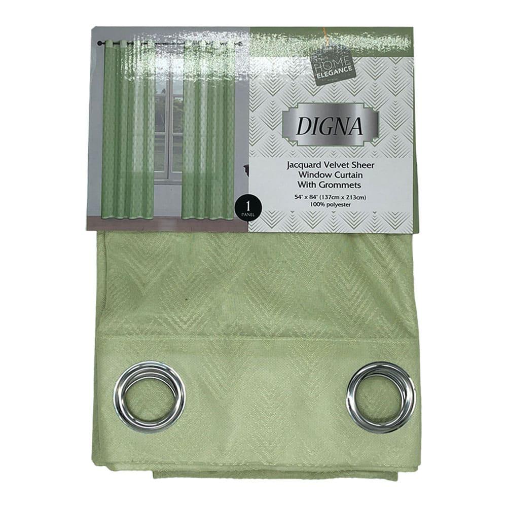 Cortina Digna Home Elegance Con Aros 54" x 84" - Lima Claro