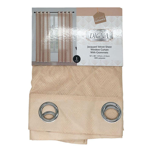 Cortina Digna Home Elegance Con Aros 54" x 84" - Trigo