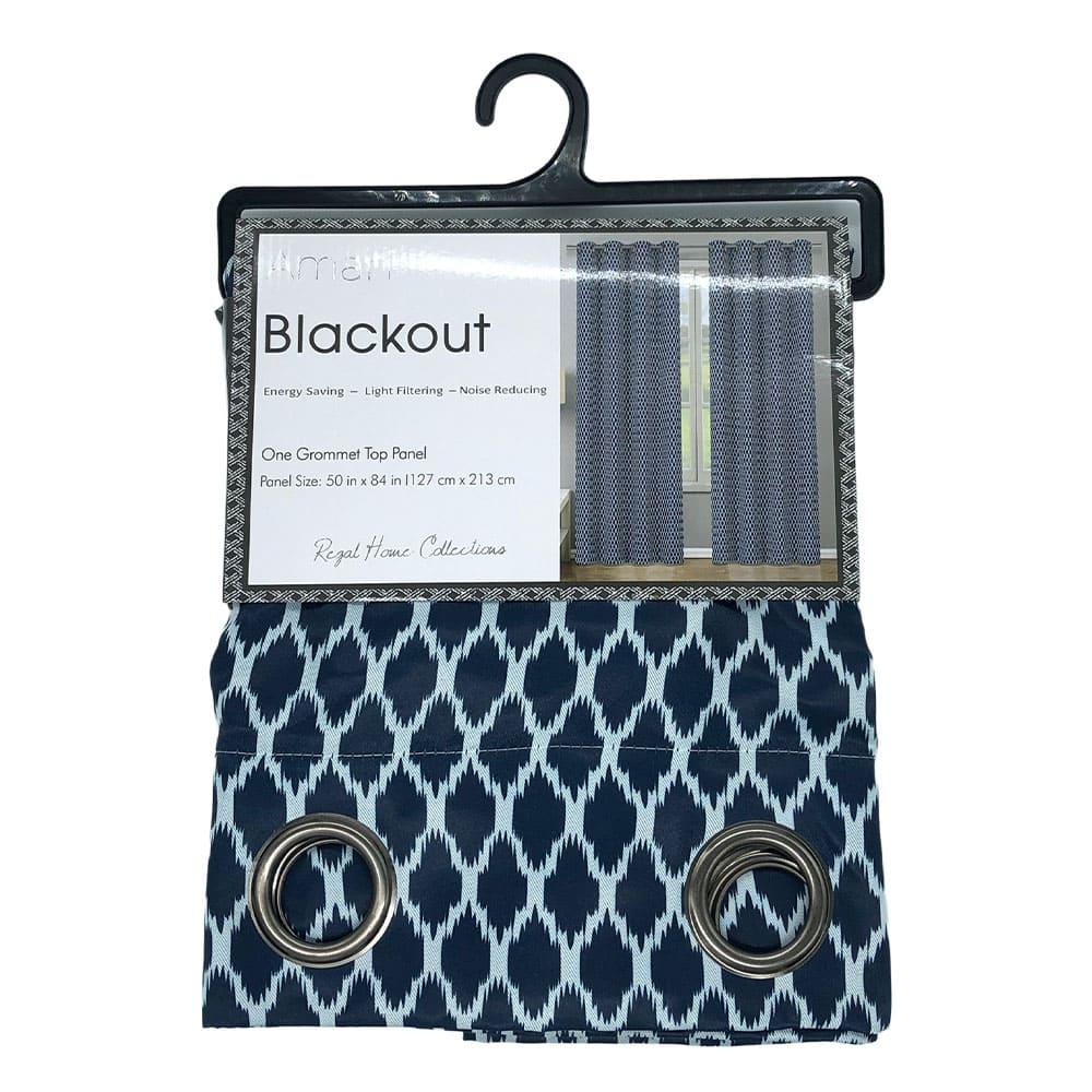 Cortina Amari Regal Home Blackout Con Aros 50" x 84" - Azul Marino