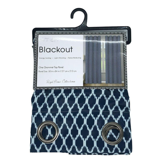 Cortina Amari Regal Home Blackout Con Aros 50" x 84" - Azul Marino