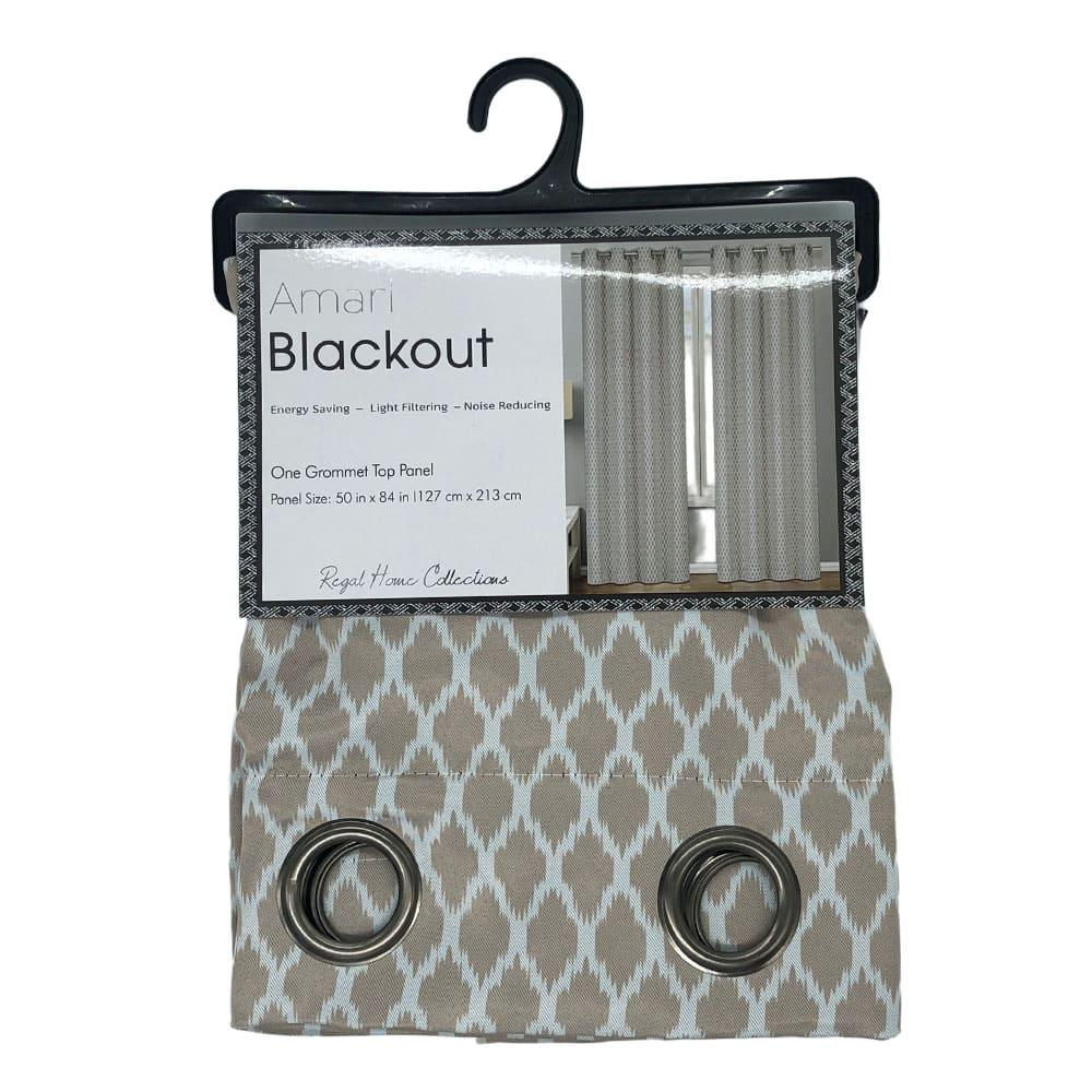 Cortina Amari Regal Home Blackout Con Aros 50" x 84" - Beige Oscuro