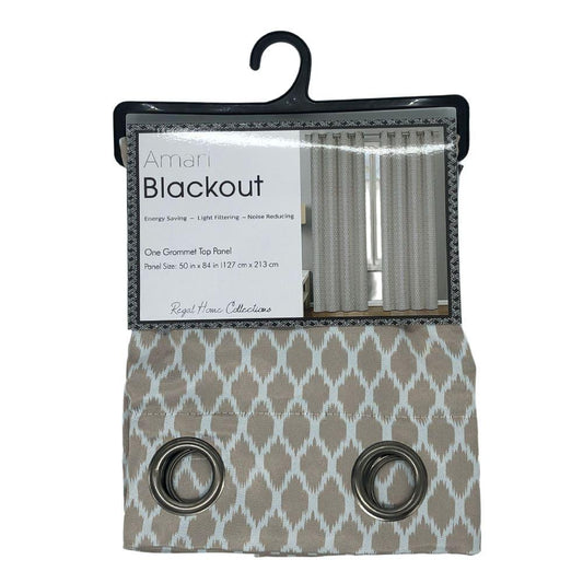 Cortina Amari Regal Home Blackout Con Aros 50" x 84" - Beige Oscuro