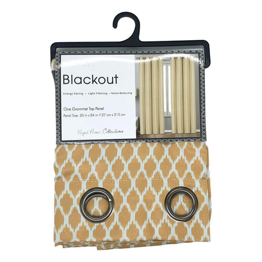 Cortina Amari Regal Home Blackout Con Aros 50" x 84" - Naranja Claro