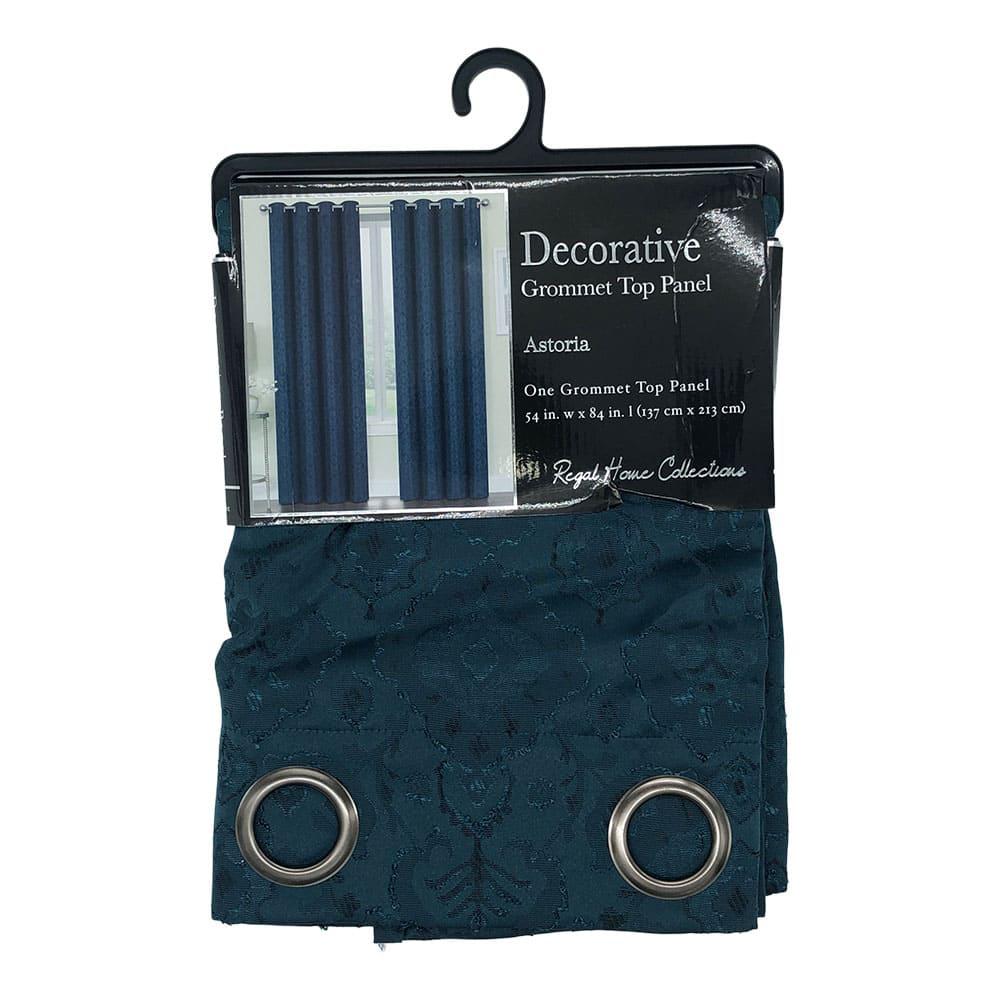 Cortina Astoria Regal Home Con Aros 54" x 84" - Aguamarina Oscuro