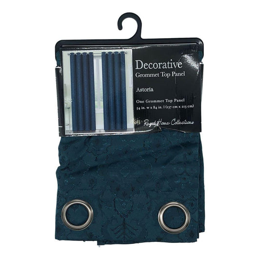 Cortina Astoria Regal Home Con Aros 54" x 84" - Aguamarina Oscuro