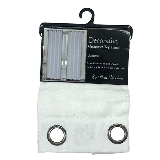 Cortina Astoria Regal Home Con Aros 54" x 84" - Blanco