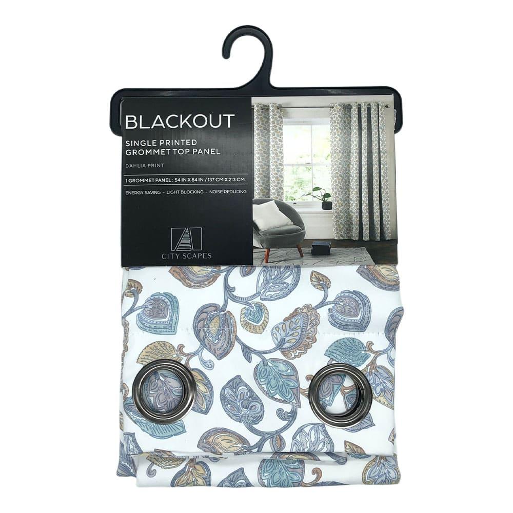 Cortina Dahlia Regal Home Blackout Con Aros 54" x 84" - Blanco