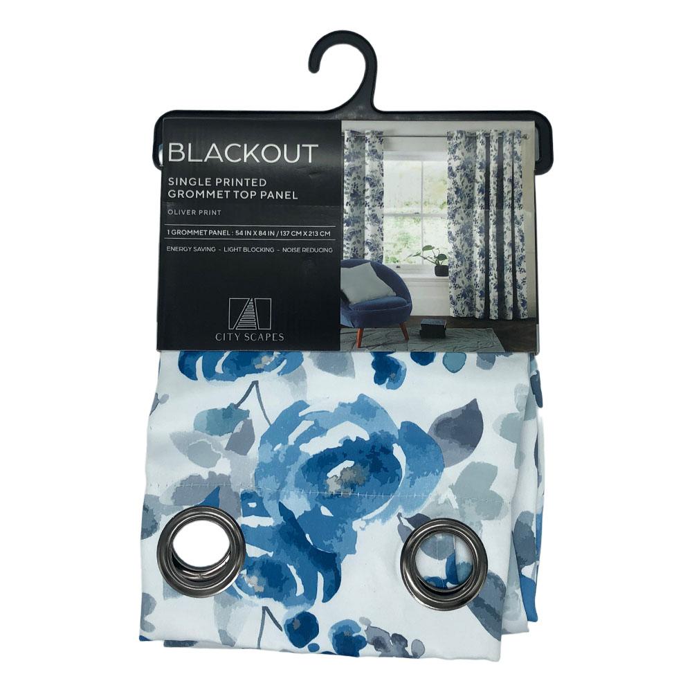 Cortina Oliver Regal Home Blackout Con Aros 54" x 84" - Azul