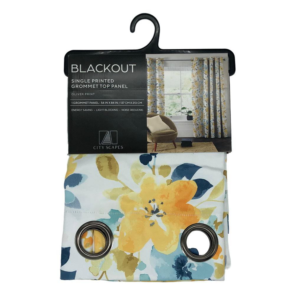 Cortina Oliver Regal Home Blackout Con Aros 54" x 84" - Amarillo