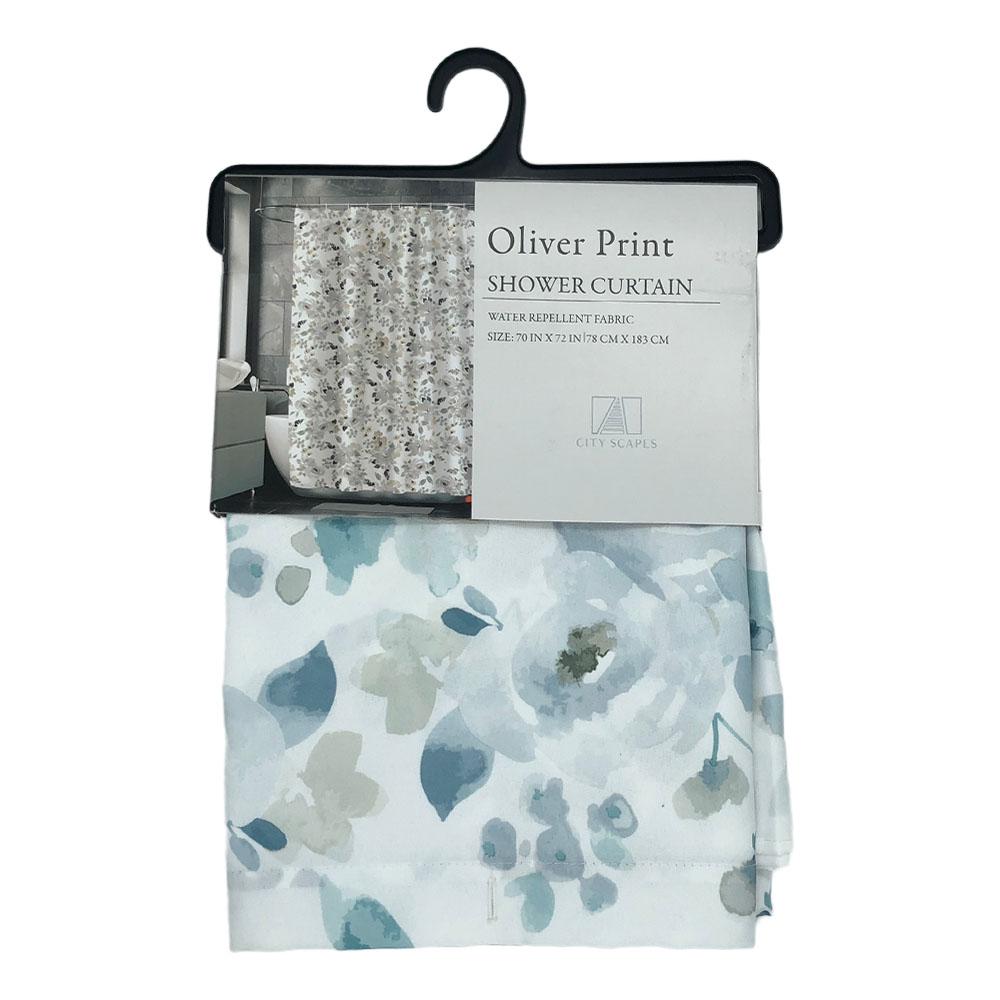 Cortina Para Baño Regal Home Oliver de Tela 70" x 72" - Aguamarina Claro