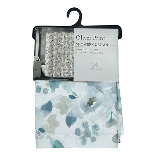 Cortina Para Baño Regal Home Oliver de Tela 70" x 72" - Aguamarina Claro