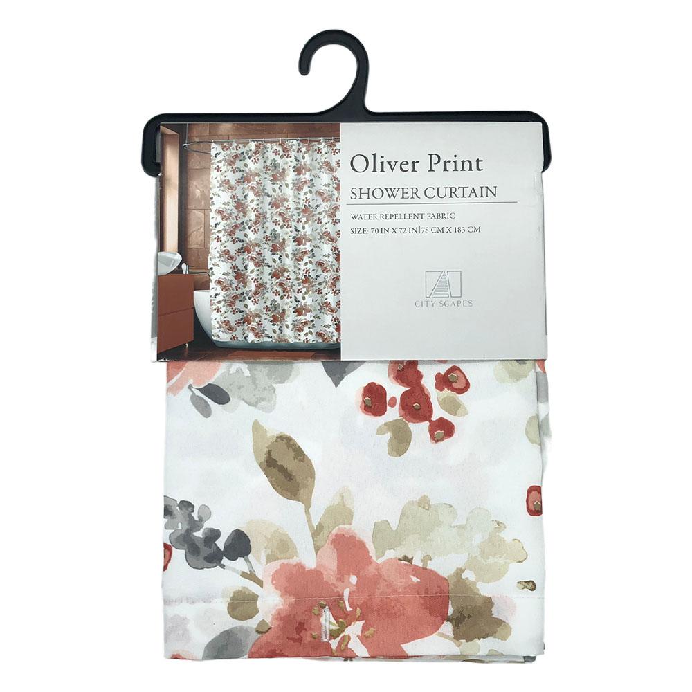 Cortina Para Baño Regal Home Oliver de Tela 70" x 72" - Coral