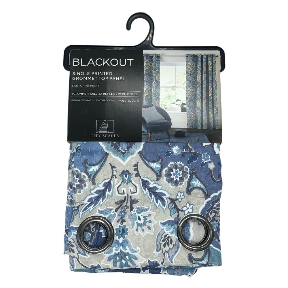 Cortina Santorini Regal Home Blackout Con Aros 54" x 84" - Azul Claro