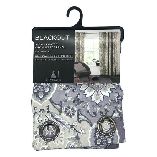 Cortina Santorini Regal Home Blackout Con Aros 54" x 84" - Gris Claro