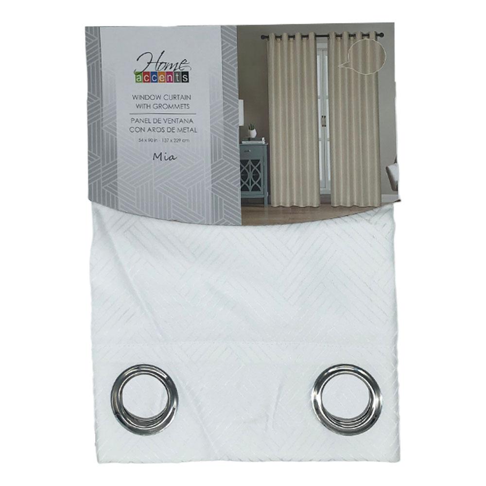 Cortina Home Accents Mia 54" X 90" Wht C/Aros