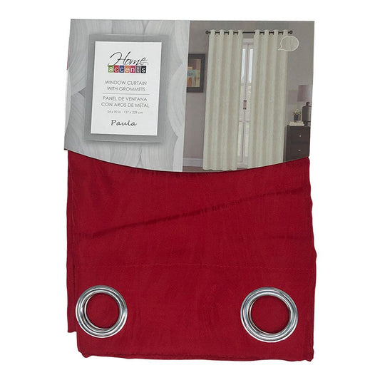 CORTINA PAULA 54X90PLG ORANGE C/AROS - Naranja