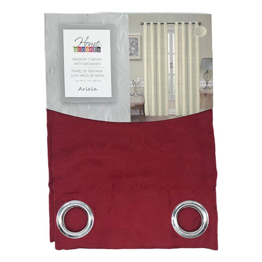 Cortina Home Acennts Ariela 54" X 90" C/Aros - Rojo Vino