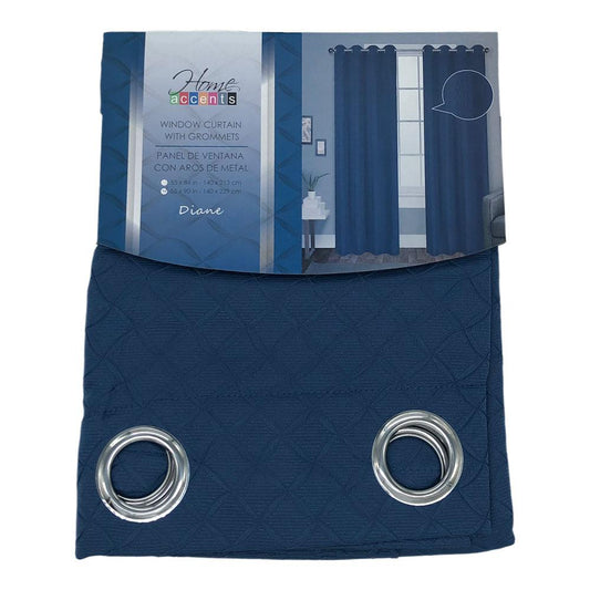 Cortina Home Accents Diane 54" X 90" Jacq Blue C/Aros - Azul Marino