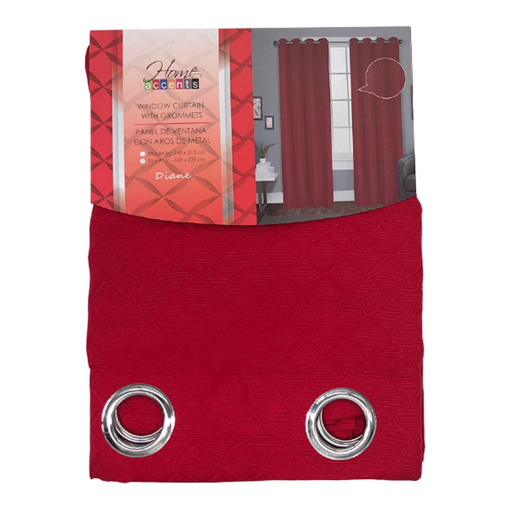 Cortina Home Accents Diane 54" X 90" Jacq Blue C/Aros - Rojo