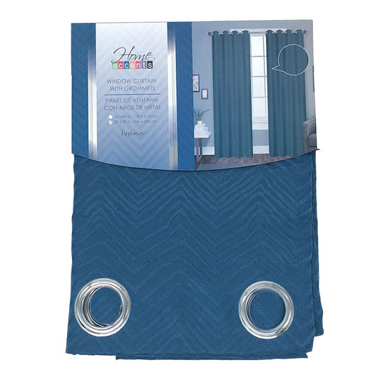 Cortina Home Accents Ivana Con Aros 55" x 90" - Turquesa Azulado