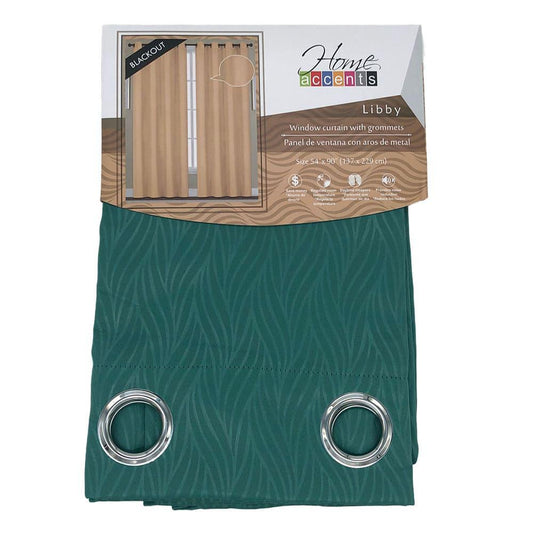 Cortina Home Accents Libby Blackout Con Aros 54" x 90" - Verde Menta