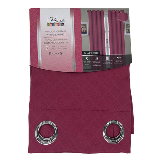 Cortina Home Accents Paulette Blackout Con Aros 54" x 90" - Sandía