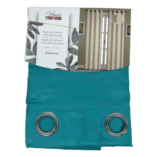 Cortina Home Accents Sahara Con Aros 54" x 90" - Aguamarina Oscuro