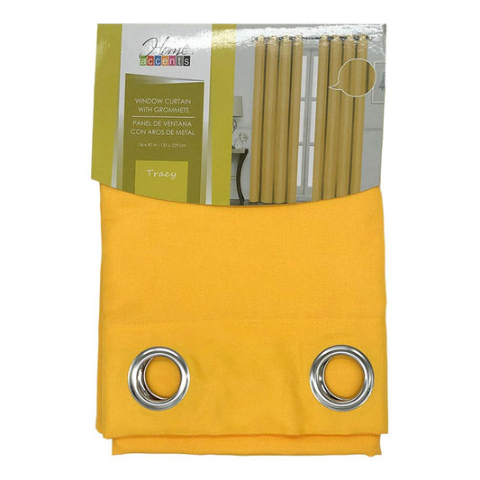 Cortina Home Accents Tracy Con Aros 54" x 90" - Mostaza