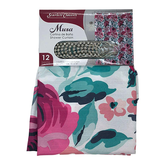 Cortina Para Baño Scarlett Classics de Tela 13 Piezas