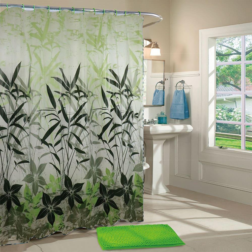 Cortina Para Baño Home Accents 14 Piezas - Lima Oscuro