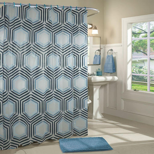 Cortina Para Baño Home Accents 14 Piezas - Turquesa