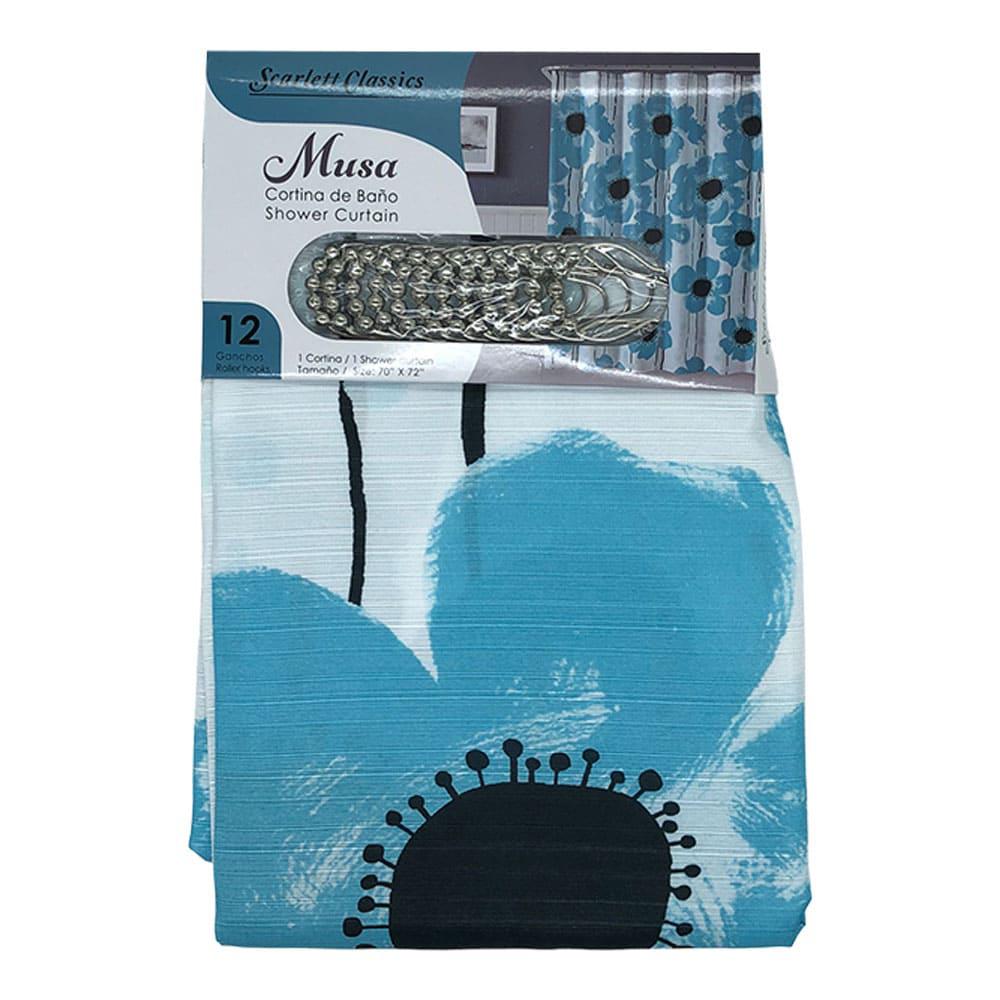 Cortina Para Baño Scarlett Classics de Tela 13 Piezas