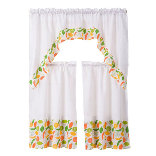 Cortina Para Cocina Home Accents Frutas 3 piezas