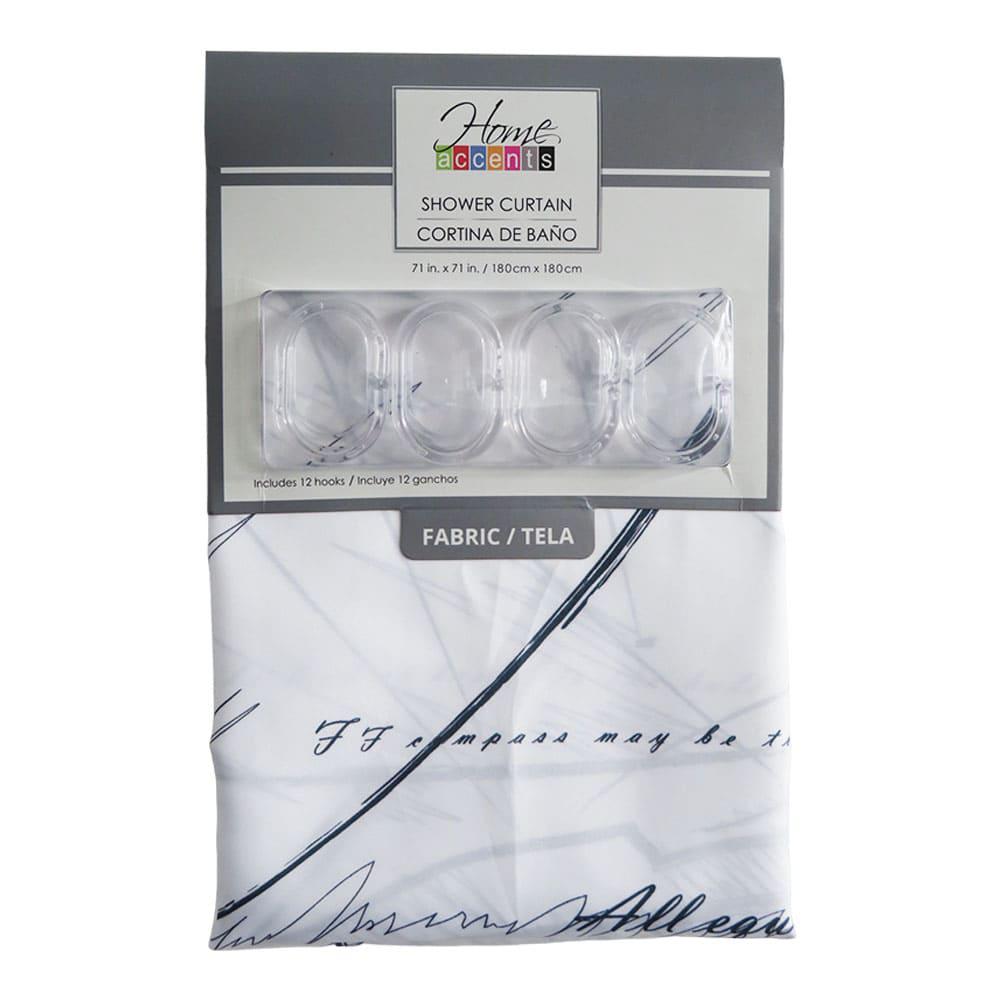 Cortina Para Baño Home Accents de Peva 71" x 71" - Surtido