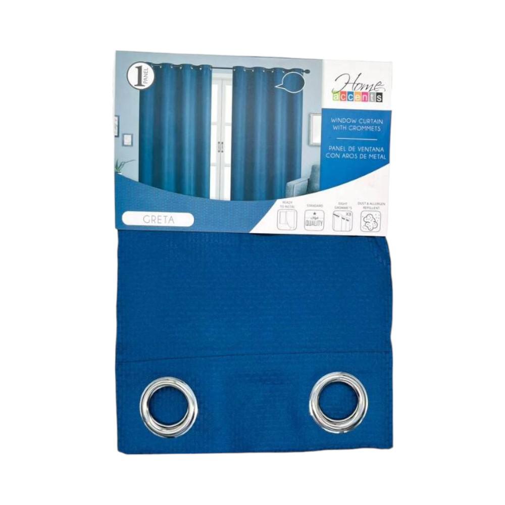 Cortina Greta Home Accents 55 X 84" Con Aros - Azul