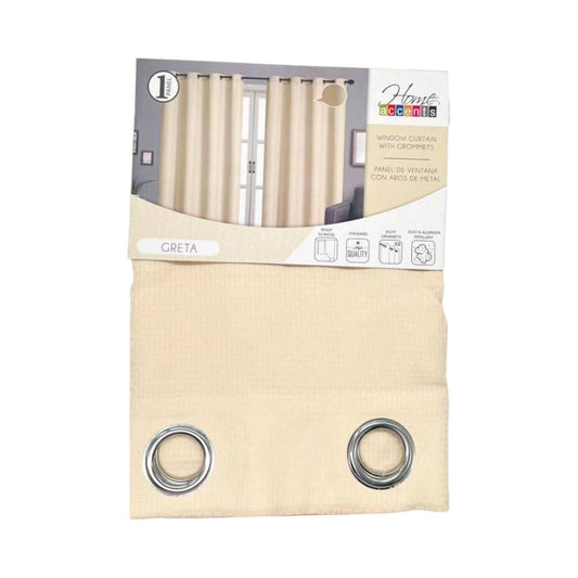 Cortina Greta Home Accents 55 X 84" Con Aros - Beige
