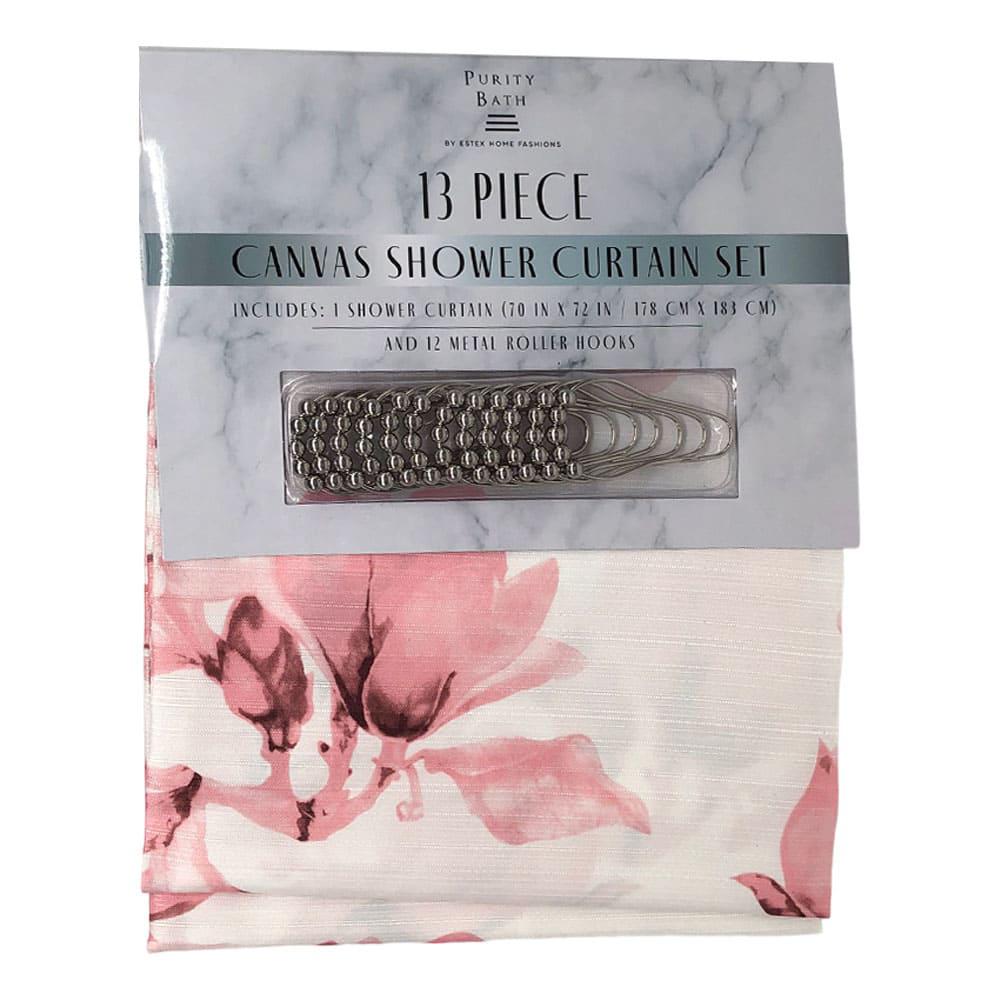 Cortina Para Baño Home Elegance Naomi de Tela 13 Piezas