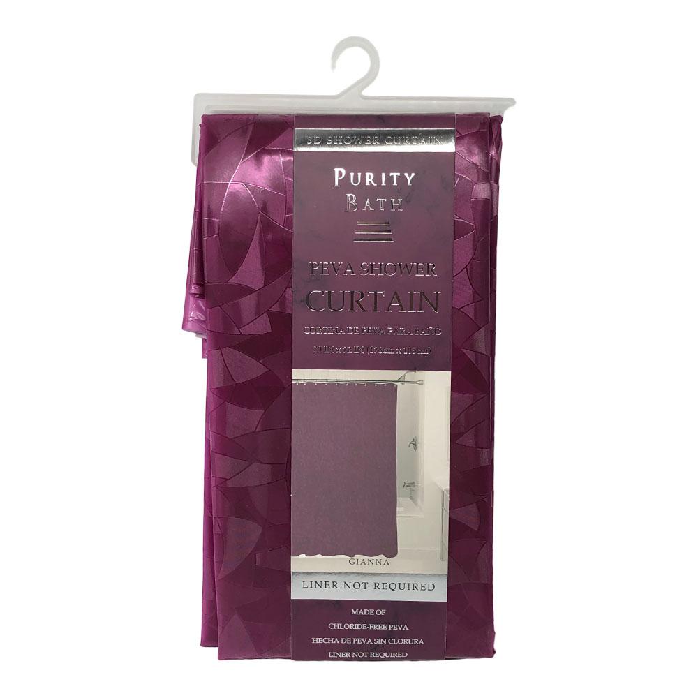 Cortina Para Baño Home Elegance Gianna de Peva - Rojo Vino