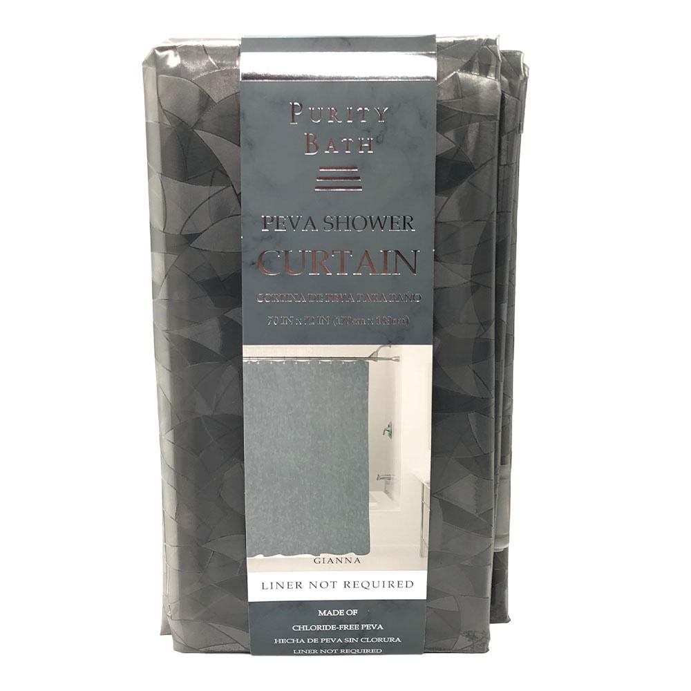 Cortina Para Baño Home Elegance Gianna de Peva - Gris Oscuro