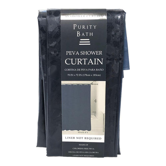 Cortina Para Baño Home Elegance Hailey de Peva - Azul Marino