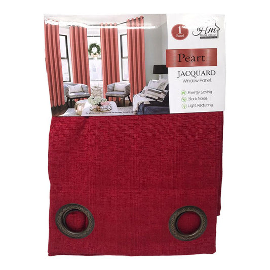 Cortina Peart Home Design Con Aros 54" x 84" - Rojo