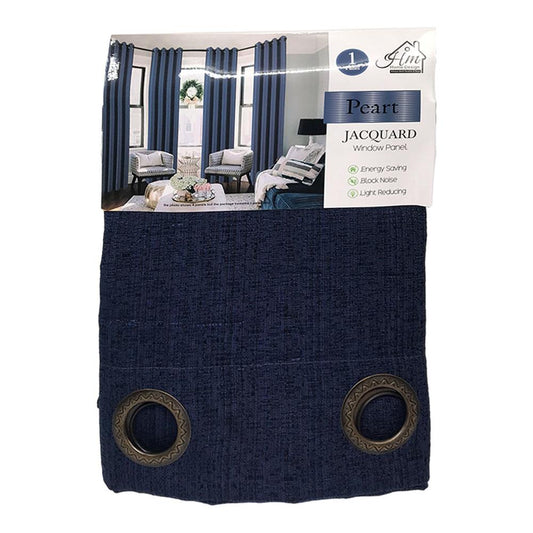 Cortina Peart Home Design Con Aros 54" x 84" - Azul Marino