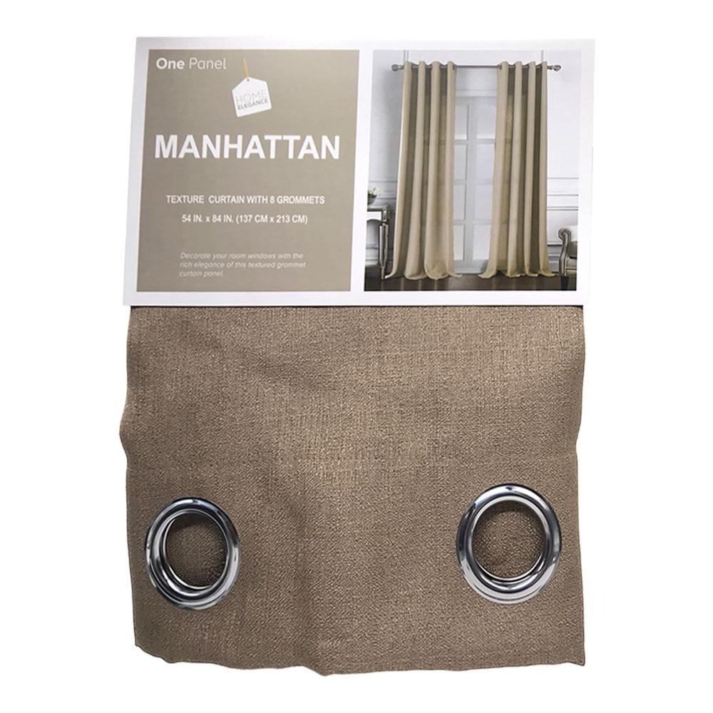 Cortina Manhattan Home Elegance Con Aros 54" X 84" - Verde Oliva