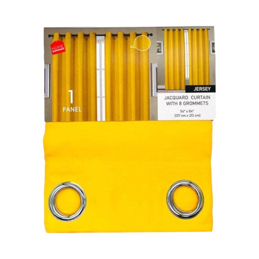 Cortina Jersey Home Elegance 54 X 84" Con Aros - Amarillo